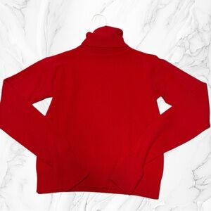 Ralph Lauren purple label 100% cashmere Red Turtleneck Sweater size medium